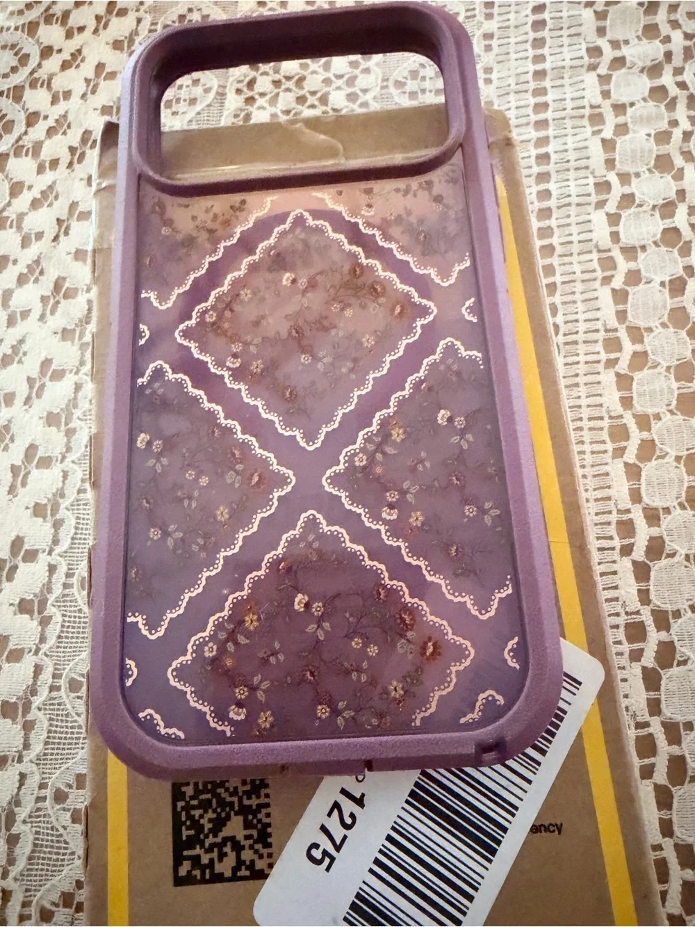 OtterBox Purple Floral Clear Protective Phone Case iPhone 17 promax defender cas